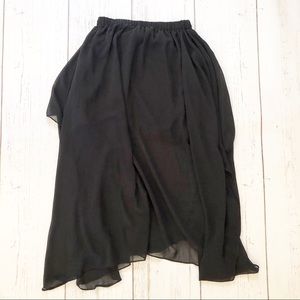 Better B. black mini midi skirt small